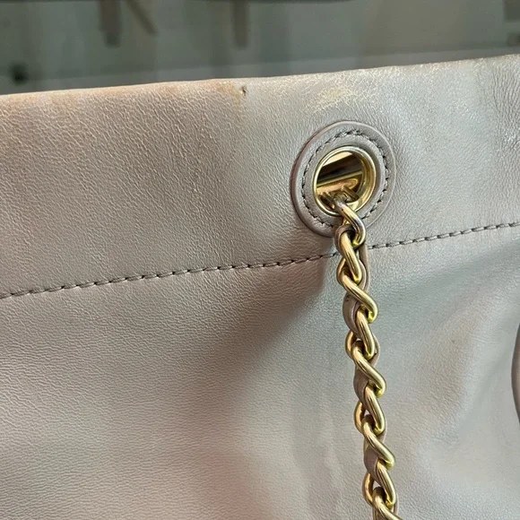 Tory Burch Nude Quilted Tote - Picture 9 of 15